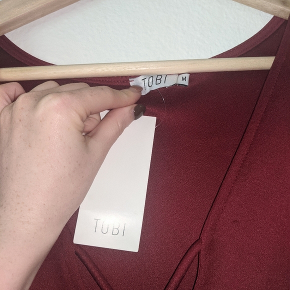 NWT Tobi Cross Your Mind Mini Skater Dress - Picture 6 of 8